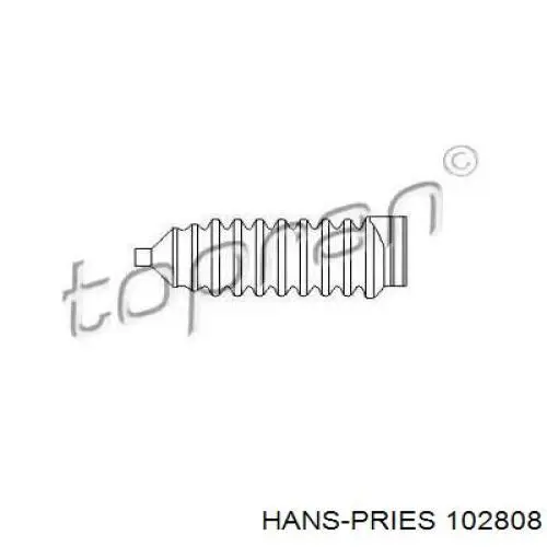 Пильник рульового механізму/рейки 102808 Hans Pries (Topran)