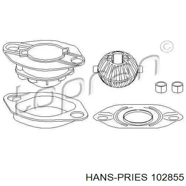 102855 Hans Pries (Topran) ремкомплект кулисы переключения передач