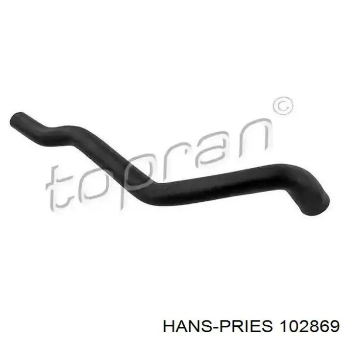 102869 Hans Pries (Topran) шланг радиатора отопителя (печки, подача)