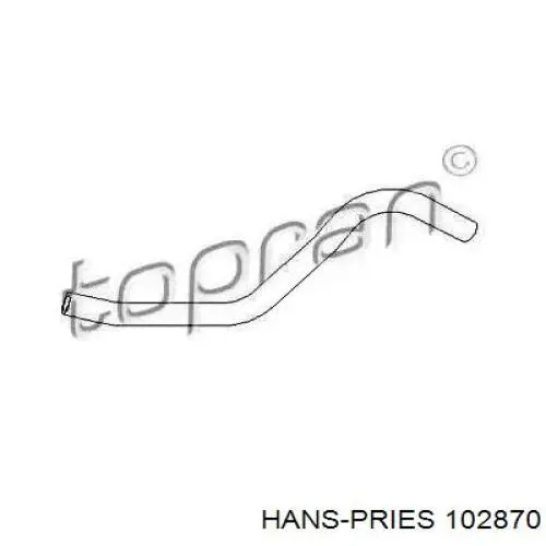 102870 Hans Pries (Topran) mangueira do radiador de aquecedor (de forno, fornecimento)