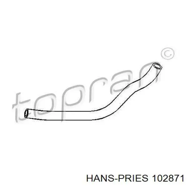 Купить 102871 Hans Pries (Topran) Шланг отопителя обратка