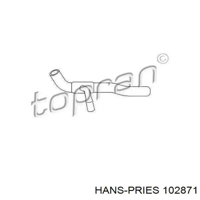 Шланг радиатора печки обратка Hans Pries (Topran) 102871 цена, от 5.81 USD