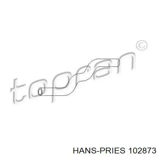 Шланг радиатора печки обратка Hans Pries (Topran) 102873 цена, от 4.26 USD