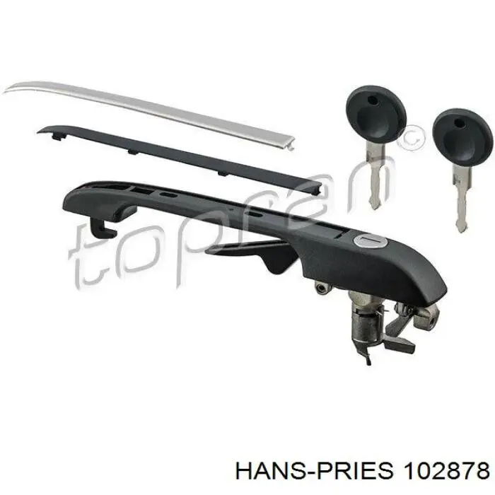Ручка двери передней наружная левая Hans Pries (Topran) 102878 цена, от 6.27 USD