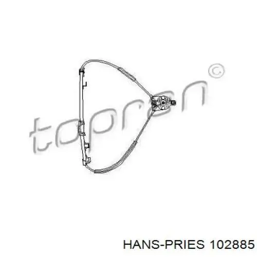 102885 Hans Pries (Topran) mecanismo de acionamento de vidro da porta dianteira esquerda