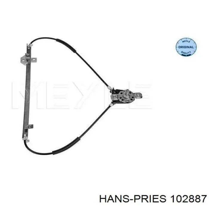102887 Hans Pries (Topran) mecanismo de acionamento de vidro da porta dianteira direita