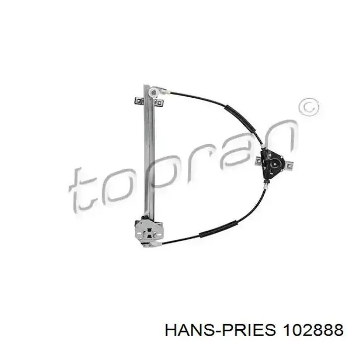 102888 Hans Pries (Topran) механизм стеклоподъемника двери передней правой