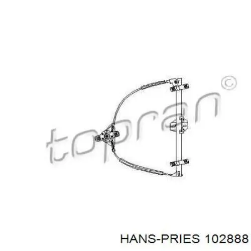 Стеклоподъемник передней правой двери Hans Pries (Topran) 102888 цена, от 8.87 USD