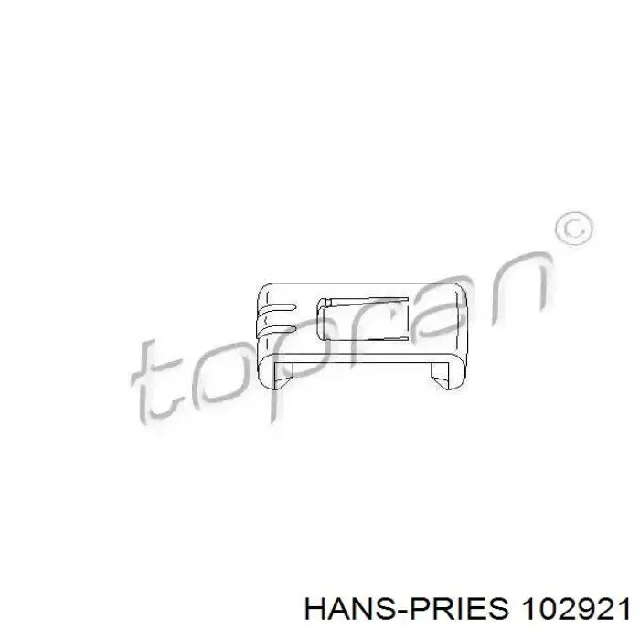 Направляющая салазок сиденья 102921 Hans Pries (Topran)