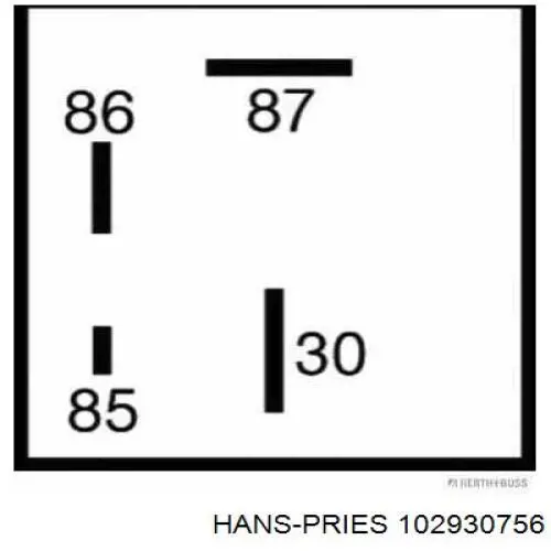 Реле електробензонасосу 102930756 Hans Pries (Topran)