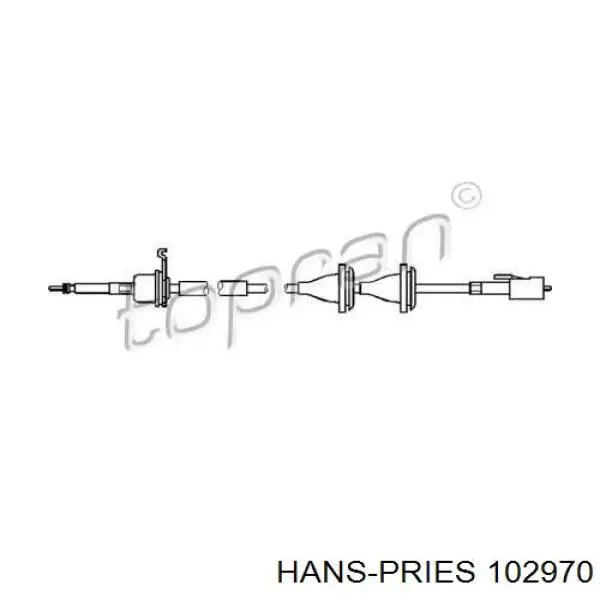 Трос привода спидометра 102970 Hans Pries (Topran)