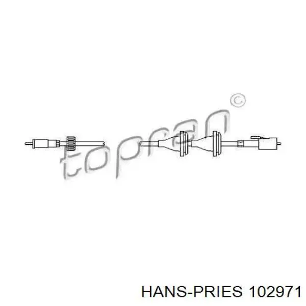 Трос привода спидометра 102971 Hans Pries (Topran)