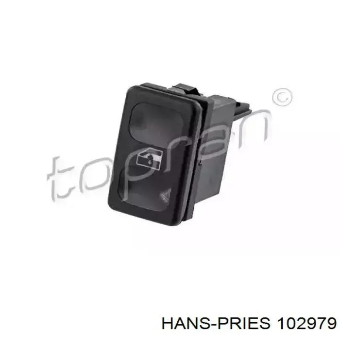 102979 Hans Pries (Topran) botão de ativação de motor de acionamento de vidro de consola central
