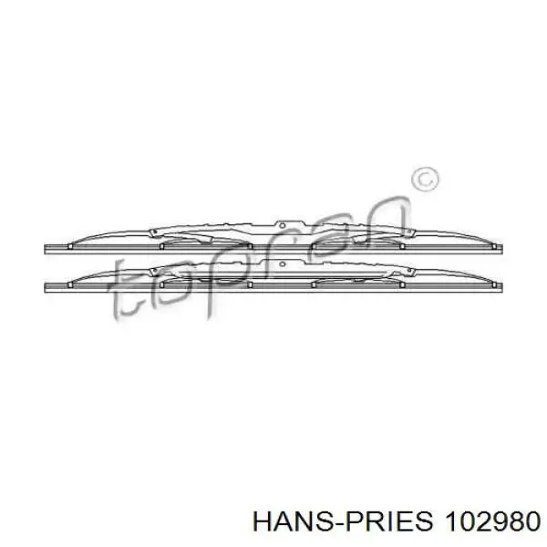 Щетки стеклоочистителя 102980 Hans Pries (Topran)