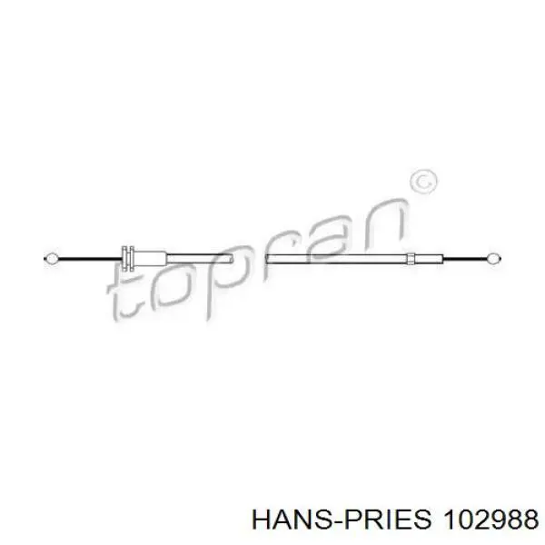 Трос открывания капота 102988 Hans Pries (Topran)