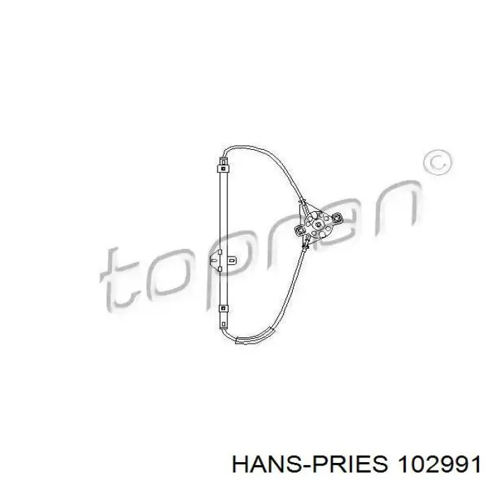 Механизм стеклоподъемника двери задней левой HANS PRIES 102991