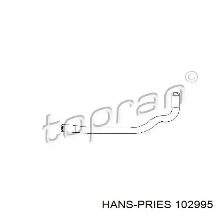 Нижний патрубок радиатора Hans Pries (Topran) 102995