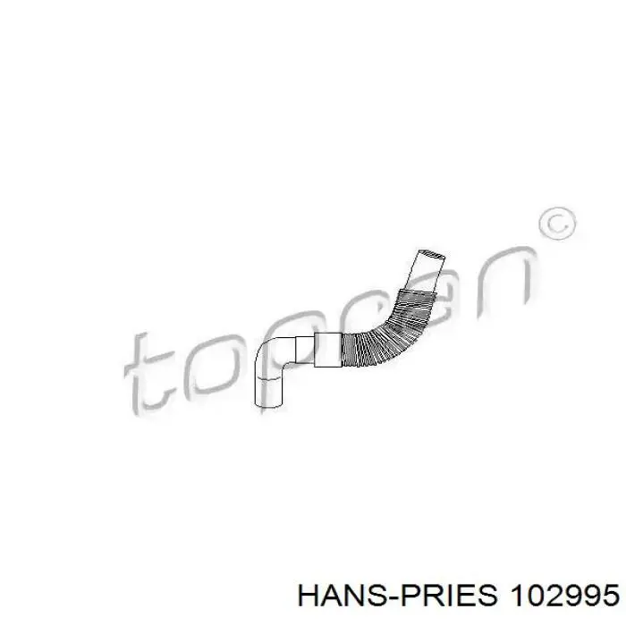 102995 Hans Pries (Topran) Патрубок радиатора охлаждения нижний