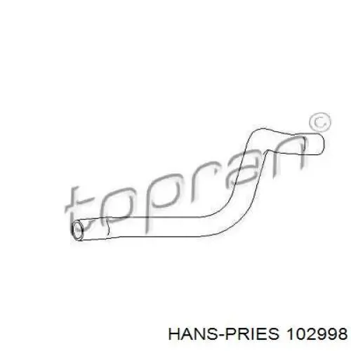 102998 Hans Pries (Topran) mangueira (cano derivado do radiador de esfriamento superior)