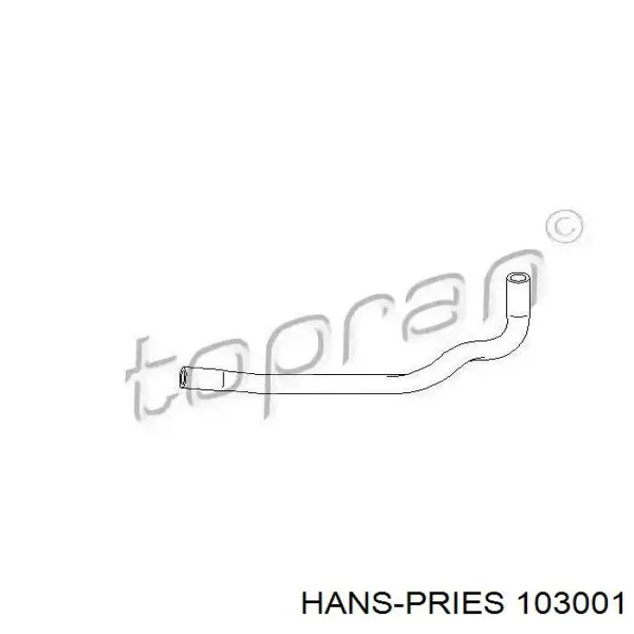103001 Hans Pries (Topran) шланг (патрубок системы охлаждения)
