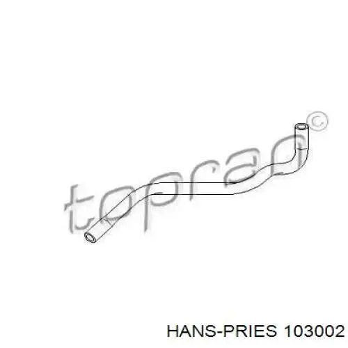 103002 Hans Pries (Topran) шланг (патрубок системы охлаждения)