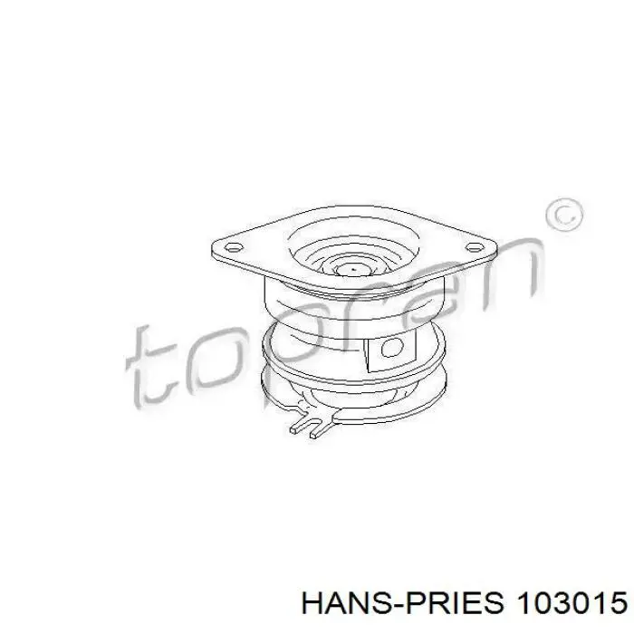 Подушка (опора) двигателя левая задняя 103015 Hans Pries (Topran)