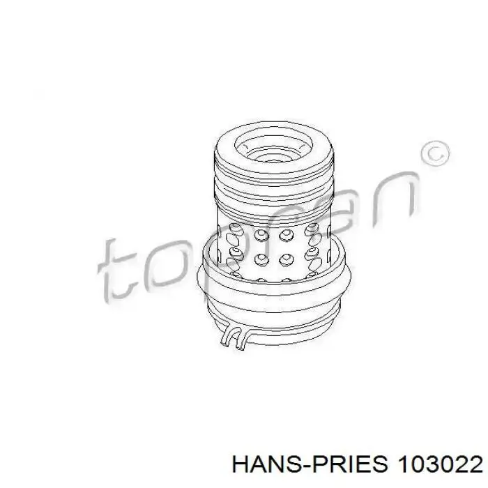 103022 Hans Pries (Topran) подушка (опора двигателя передняя)