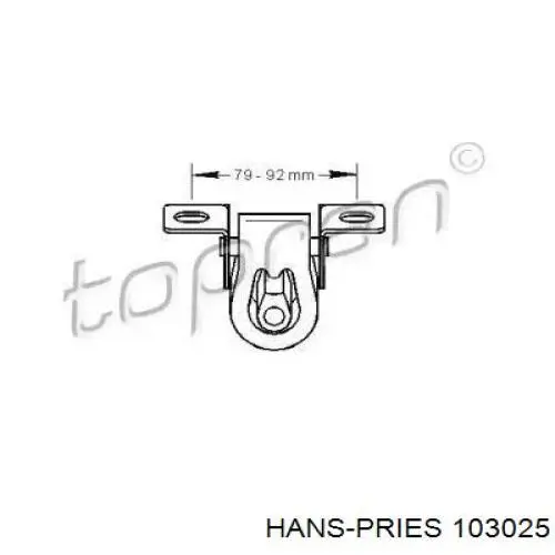 Подушка глушителя 103025 Hans Pries (Topran)