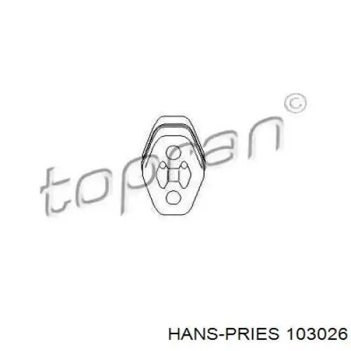 103026 Hans Pries (Topran) подушка крепления глушителя