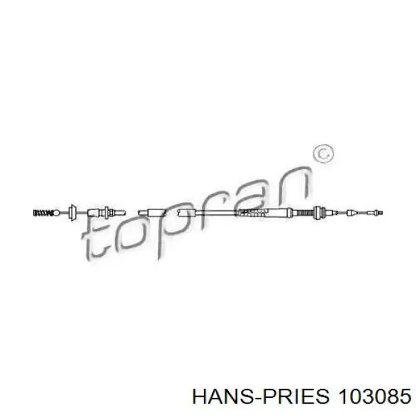 Трос газа 103085 Hans Pries (Topran)