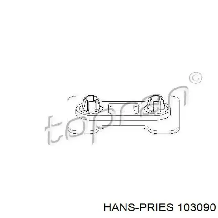 103090 Hans Pries (Topran) guia do pára-choque dianteiro
