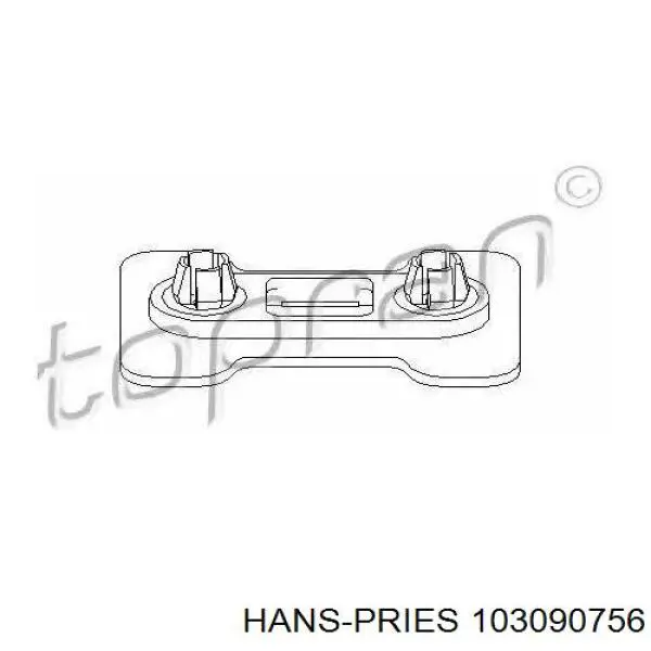 103 090 756 Hans Pries (Topran) направляющая переднего бампера