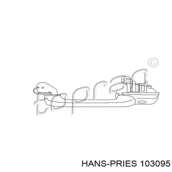 Ручка двери передней наружная левая 103095 Hans Pries (Topran)