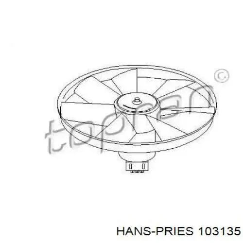 103135 Hans Pries (Topran) электровентилятор охлаждения в сборе (мотор+крыльчатка)