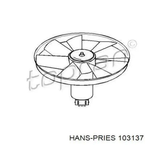 Крыльчатка радиатора охлаждения 103137 Hans Pries (Topran)