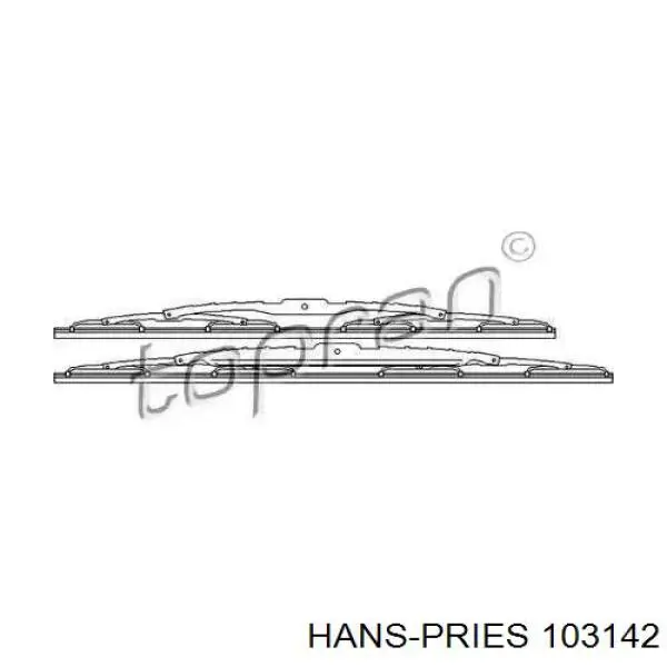 Щетки стеклоочистителя 103142 Hans Pries (Topran)