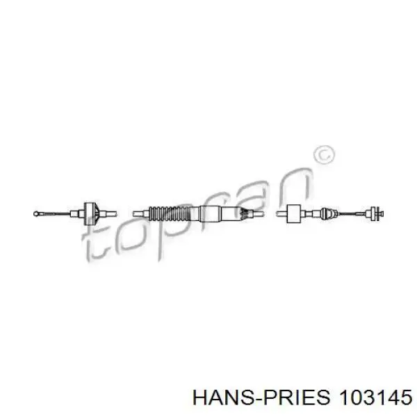 Трос сцепления 103145 Hans Pries (Topran)