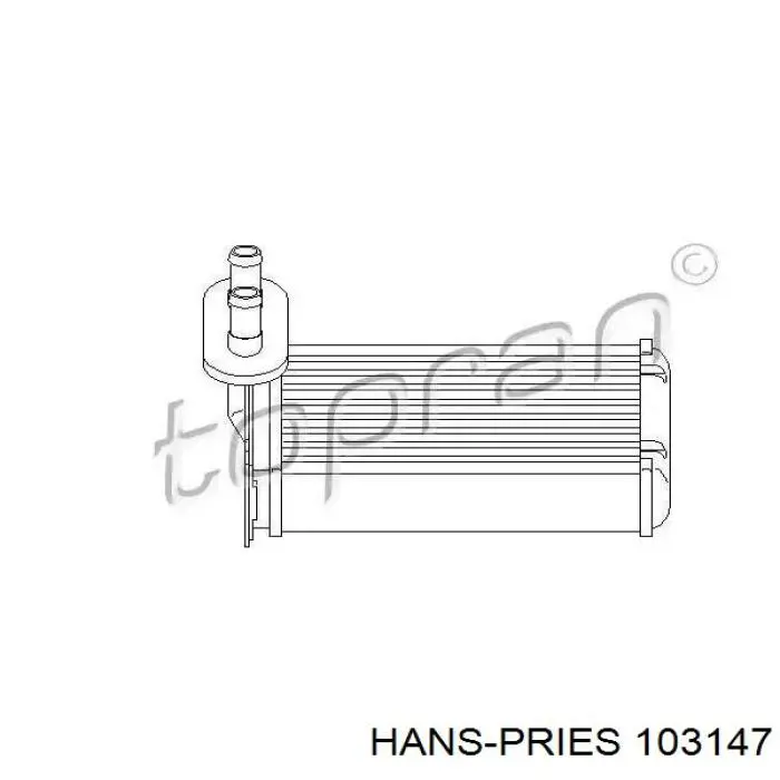 103147 Hans Pries (Topran) радиатор печки