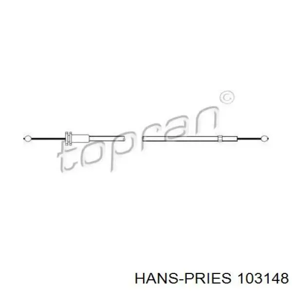 Трос открывания капота 103148 Hans Pries (Topran)