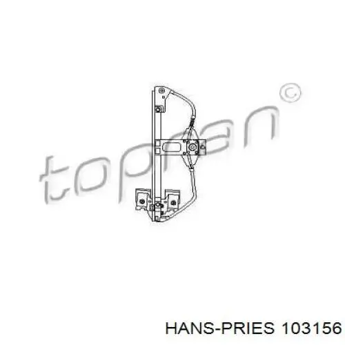 103156 Hans Pries (Topran) механизм стеклоподъемника двери задней левой