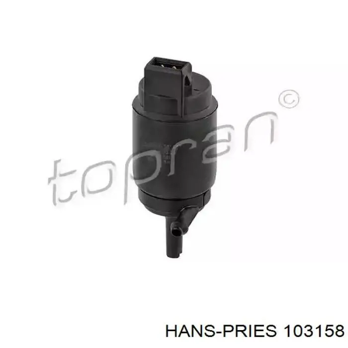 103158 Hans Pries (Topran) bomba de motor de fluido para lavador de vidro dianteiro