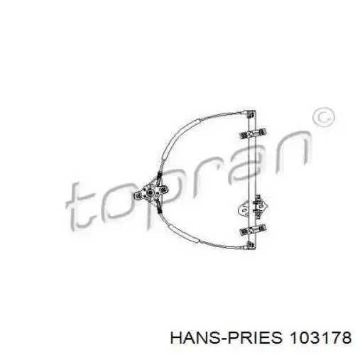 Механизм стеклоподъемника двери передней правой 103178 Hans Pries (Topran)