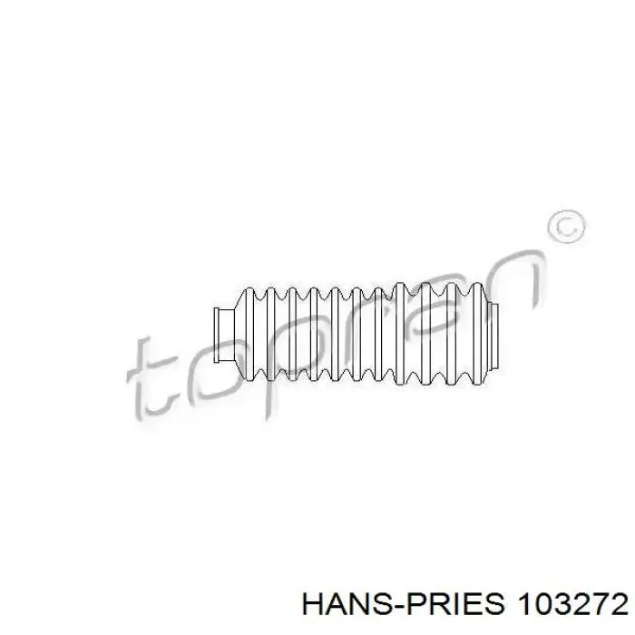 103272 Hans Pries (Topran) bota de proteção do mecanismo de direção (de cremalheira)