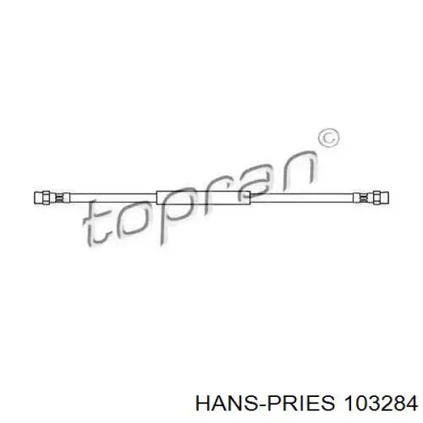 Шланг тормозной передний 103284 Hans Pries (Topran)