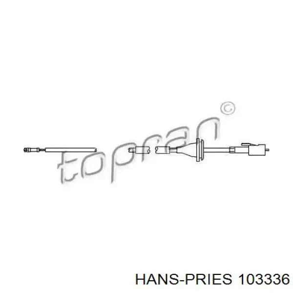 103336 Hans Pries (Topran) трос привода спидометра