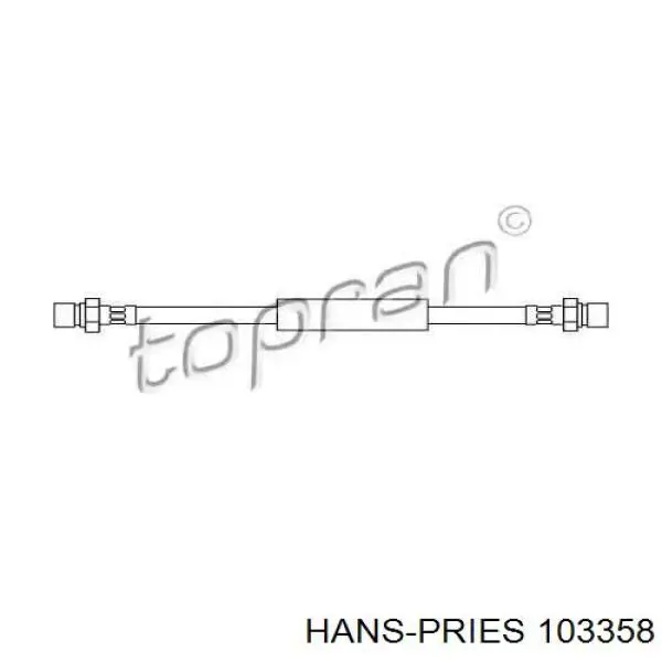 103358 Hans Pries (Topran) шланг тормозной передний