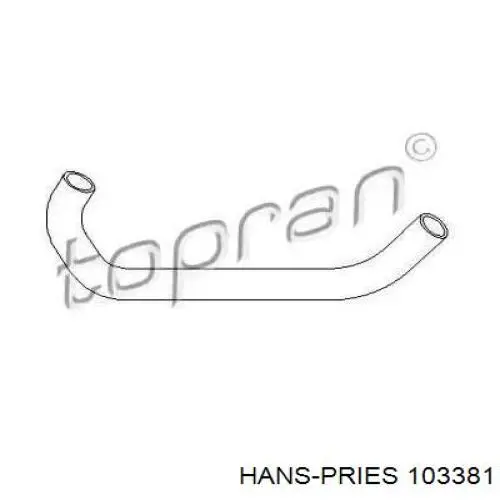 103 381 755 Hans Pries (Topran) шланг (патрубок радиатора охлаждения нижний)