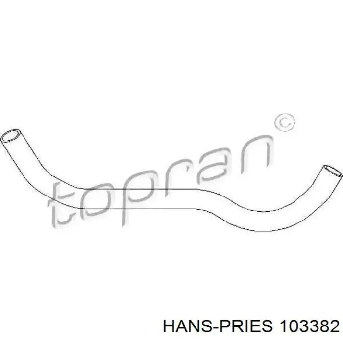 103382 Hans Pries (Topran) mangueira (cano derivado do radiador de esfriamento superior)