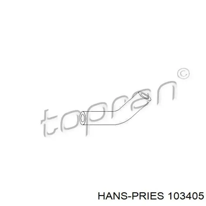 103405 Hans Pries (Topran) трубка вакуумного усилителя тормозов