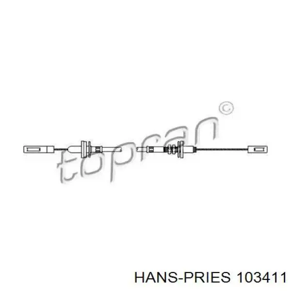 Трос сцепления 103411 Hans Pries (Topran)